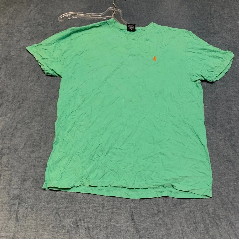 Polo Ralph Lauren T Shirt Mens Medium Green Embroidered Logo Casual Short Sleeve